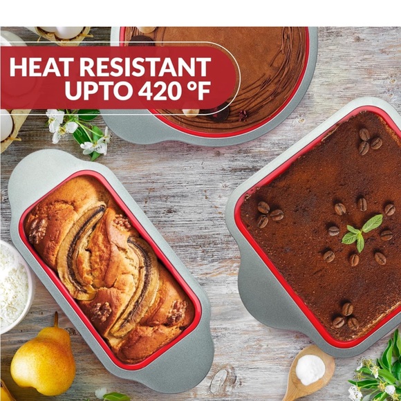 Kitchen Silicone Baking Pans Set. 3 PCS Professional Silicone Non-Stick - Picture 2 of 6